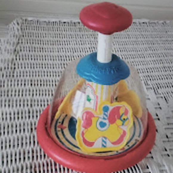 Vintage Fisher Price Carousel Spinning Top - Picture 2 of 2